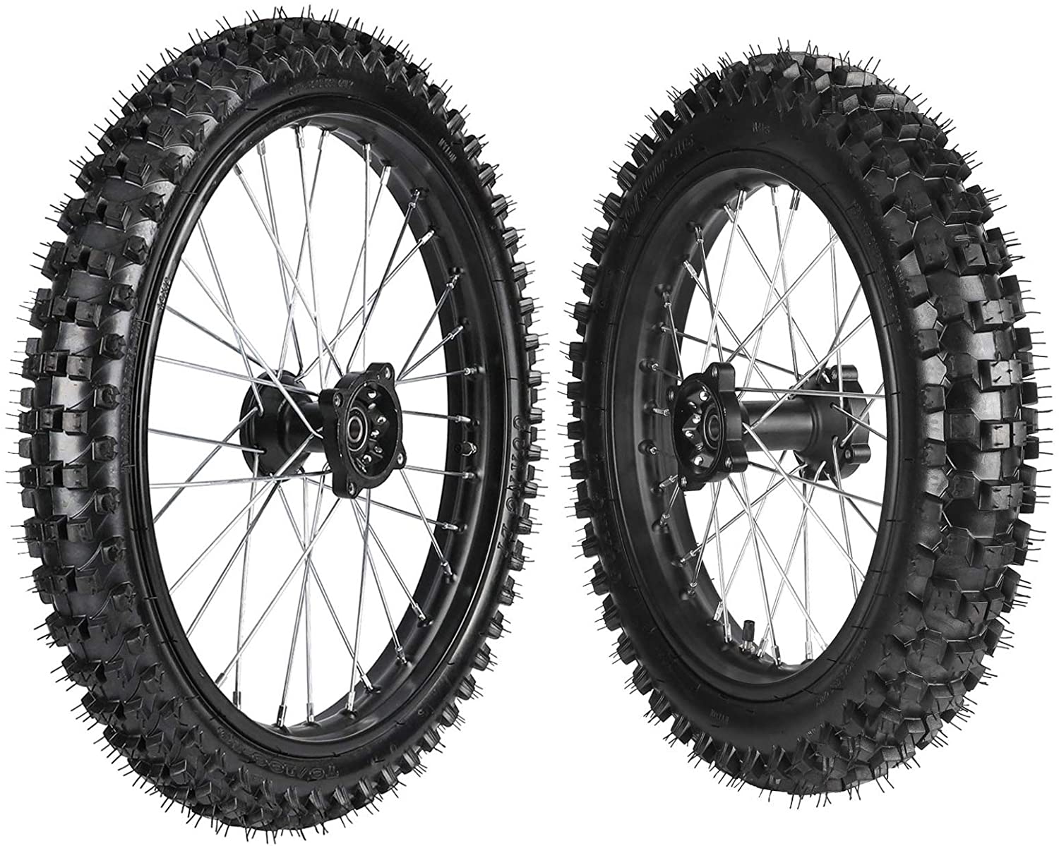 2.75x17 Fuerduo 70/100-17 Front Wheel Tire and 1.6x17 Rim Inner Tube with 15mm Bearing Assembly For Dirt Pit Bike 